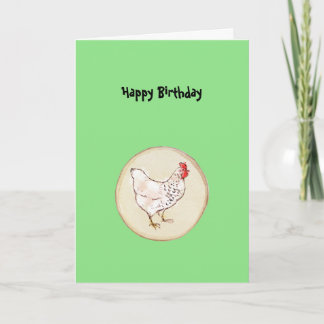 Funny Vår Chicken Birthday Kort