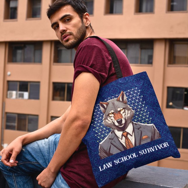 Funny Varg Gift for Law Student Lawyer Enforcement Tygkasse (Funny Wolf Gift for Law Student Lawyer Enforcement)