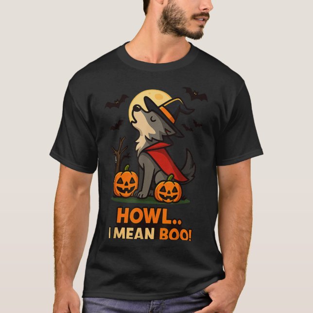 Funny Varg Halloween Costume - Howl I Elak Boo Quo T Shirt (Framsida)