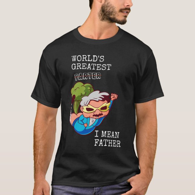 Funny Världsmästare Farter I Elak Far T Shirt (Framsida)