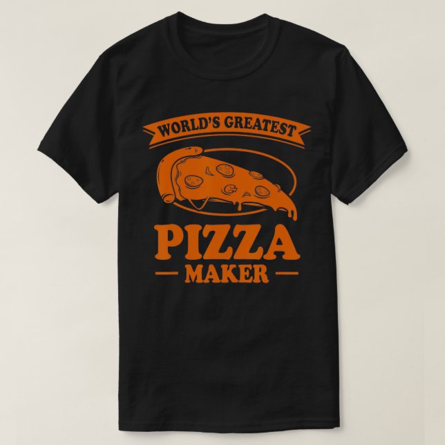 Funny Världsmästare Pizza Maker Gift För manar Wo T Shirt (Design framsida)