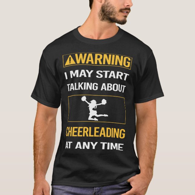 Funny Varning Cheerledande CheerLedare T Shirt (Framsida)