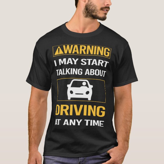 Funny varningsdrivrutin t shirt (Framsida)