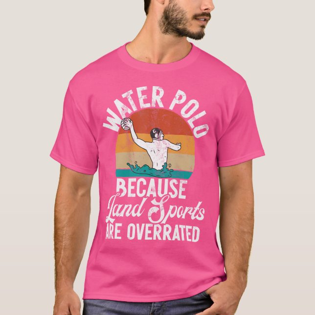 Funny Vatten Polo Player och Poolball Vatten Polo  T Shirt (Framsida)