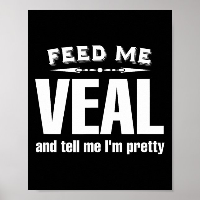 Funny Veal Älskare Kött Poster (Framsidan)