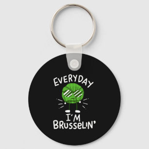Funny Vegan Brussels Sprouts Nyckelring