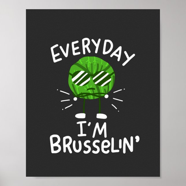 Funny Vegan Brussels Sprouts Poster (Framsidan)