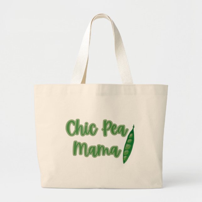 Funny Vegan Chic Pea Mammas Jumbo Tygkasse (Framsidan)