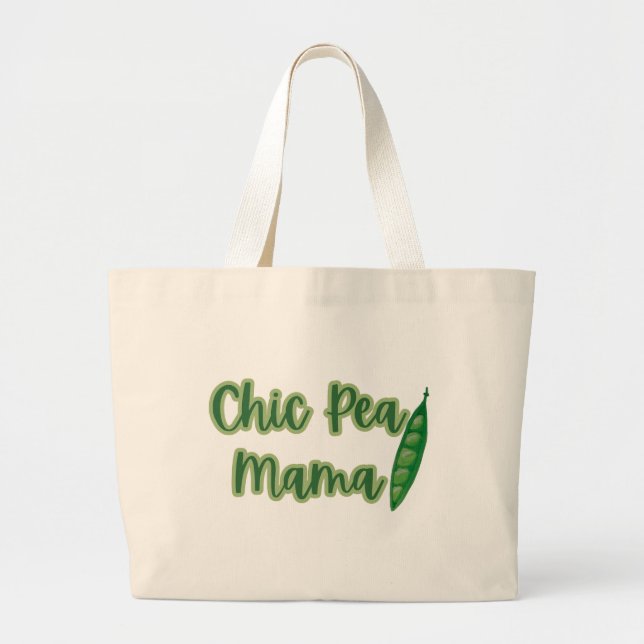 Funny Vegan Chic Pea Mammas Jumbo Tygkasse (Framsidan)