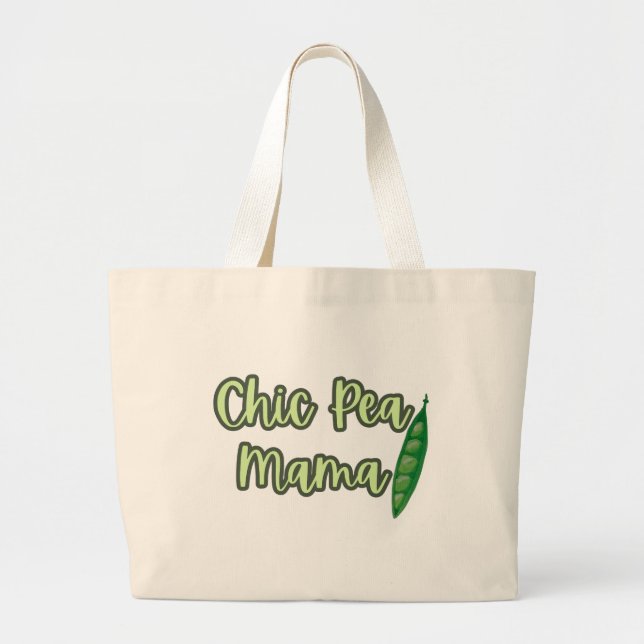 Funny Vegan Chic Pea Mammas Jumbo Tygkasse (Framsidan)