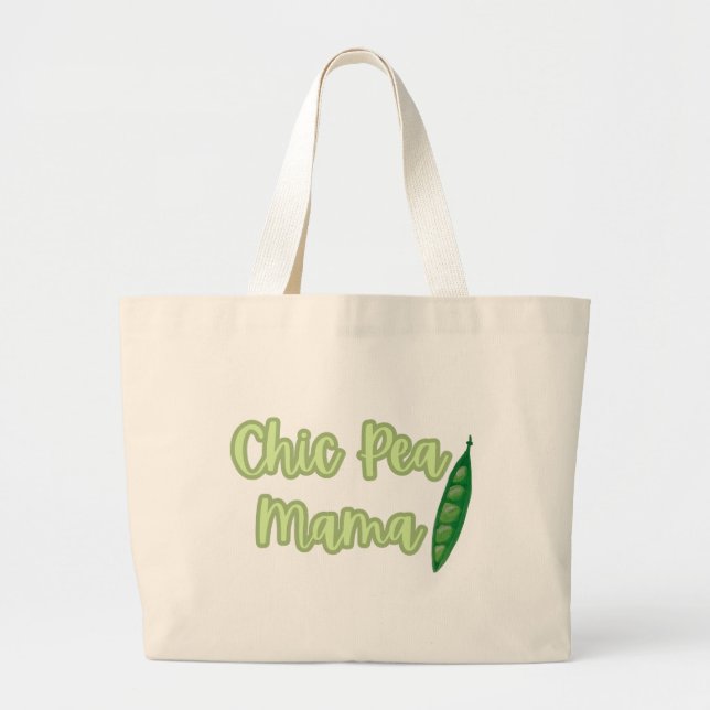 Funny Vegan Chic Pea Mammas Jumbo Tygkasse (Framsidan)