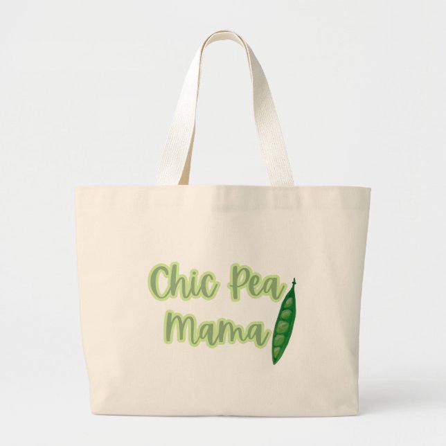 Funny Vegan Chic Pea Mammas Jumbo Tygkasse (Framsidan)