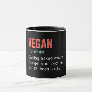 Funny Vegan-definition Mugg