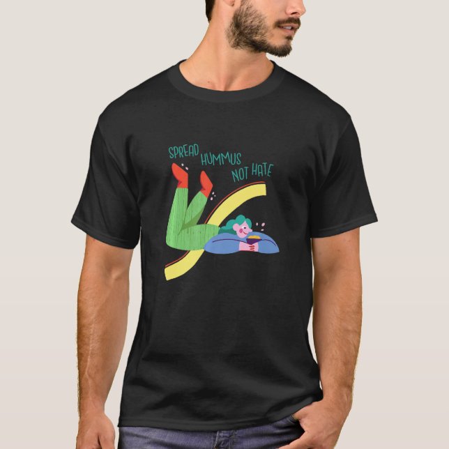 Funny Vegan Hummus T Shirt (Framsida)
