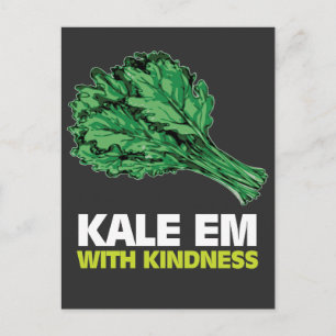 Funny Vegan Slay - Kale Healthy Food Veggie Gift Vykort