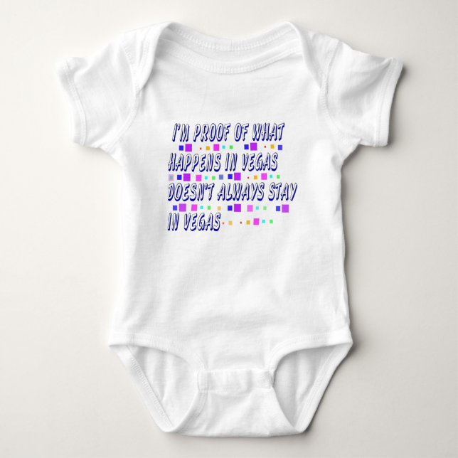 Funny Vegas Baby Onsie T Shirt (Framsida)