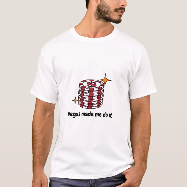 Funny Vegas T Shirt (Framsida)