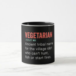 Funny Vegetarian Definition Mugg