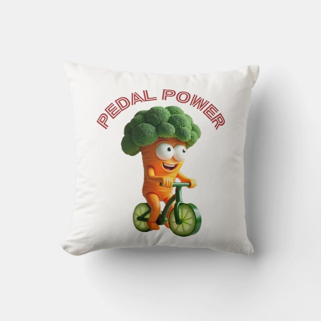 Funny Veggie Rider Kudde (Framsida)