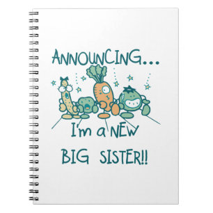 Funny Veggies New Big Sister Anteckningsbok
