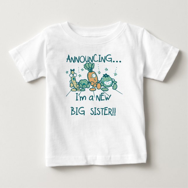 Funny Veggies New Big Sister Tee (Framsida)