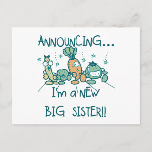 Funny Veggies New Big Sister Vykort