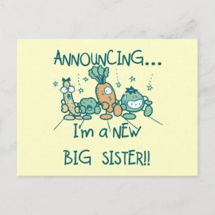 Funny Veggies New Big Sister Vykort