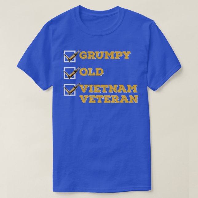 Funny Veteran Grumpy Old Vietnam Veteran Gifts T Shirt (Design framsida)