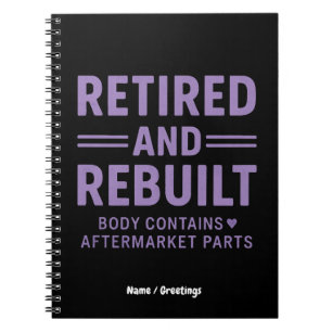 Funny Veterans Reless and Rebuild Body Anteckningsbok