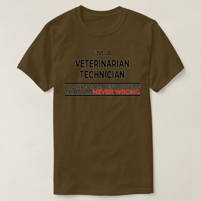 Funny Veterinarian Technician Gift For Men Women T Shirt (Design framsida)