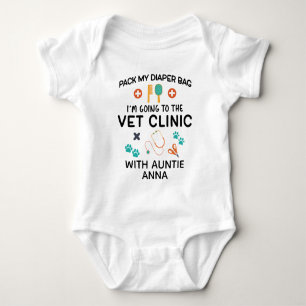 Funny Veterinary Baby Vet Clinic med Auntie T Shirt