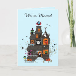 Funny Vi har flyttat Spooky Haunted House People Meddelande
