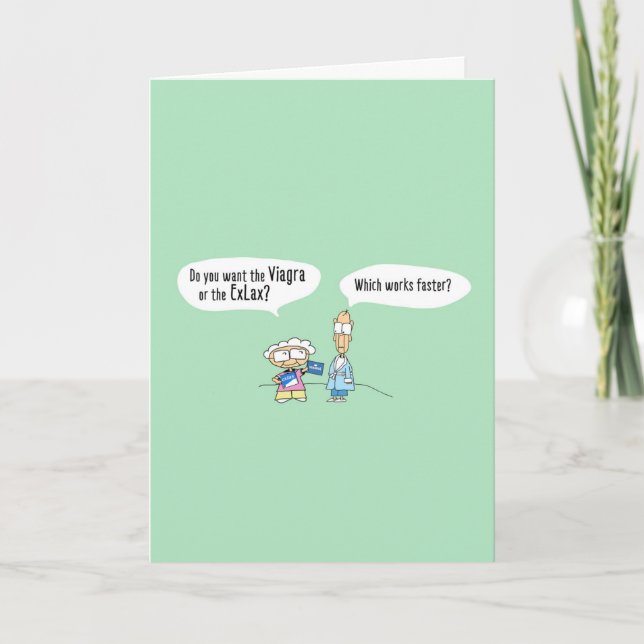 Funny Viagra Birthday Card - 009B Kort (Framsida)