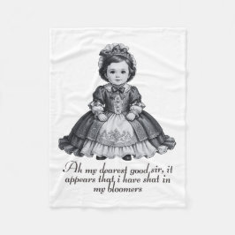 Funny Victorian Baby Girl Print Humorous Nursery Fleecefilt