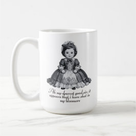 Funny Victorian Baby Girl Print Humorous Nursery Kaffemugg