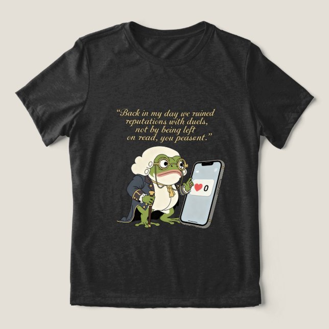 Funny Victorian frogT-Shirt T Shirt (Design Framsida)