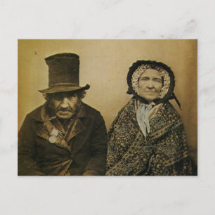 Funny Victorian Old Make och Maka par Vykort