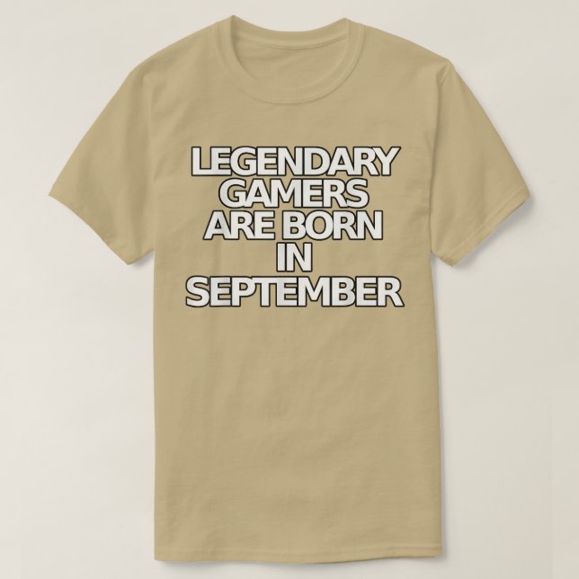 Funny Video Game T s Legendary Gamer September Bda T Shirt (Design framsida)