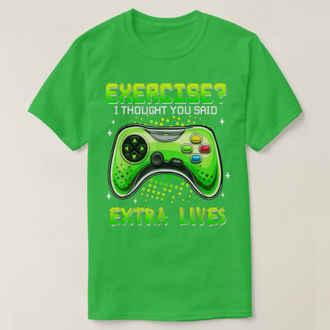 Funny videospelskontroll Retro Boys Extra Live Liv T Shirt (Design framsida)