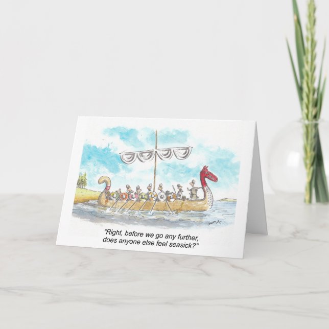 Funny Viking Birthday Card Kort (Framsida)