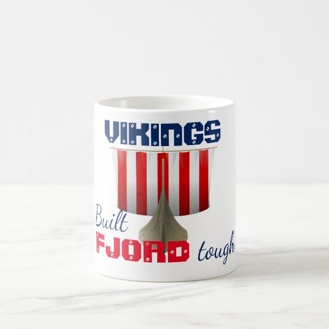 Funny Viking Frakt "Fjord Tuff" Kaffemugg (Center)