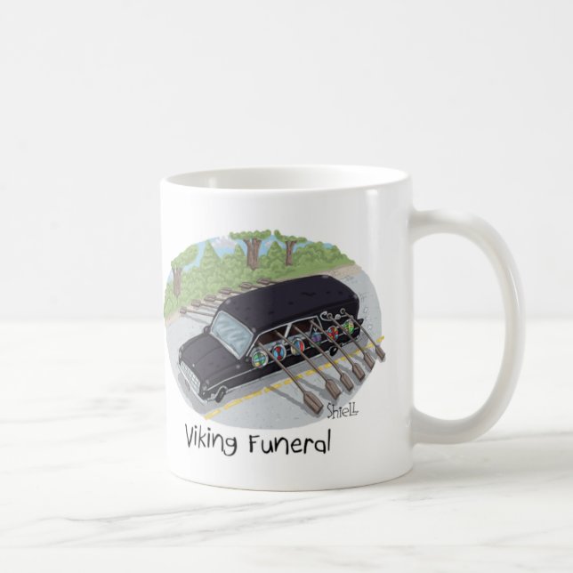 Funny Viking Funeral Mugg (Höger)
