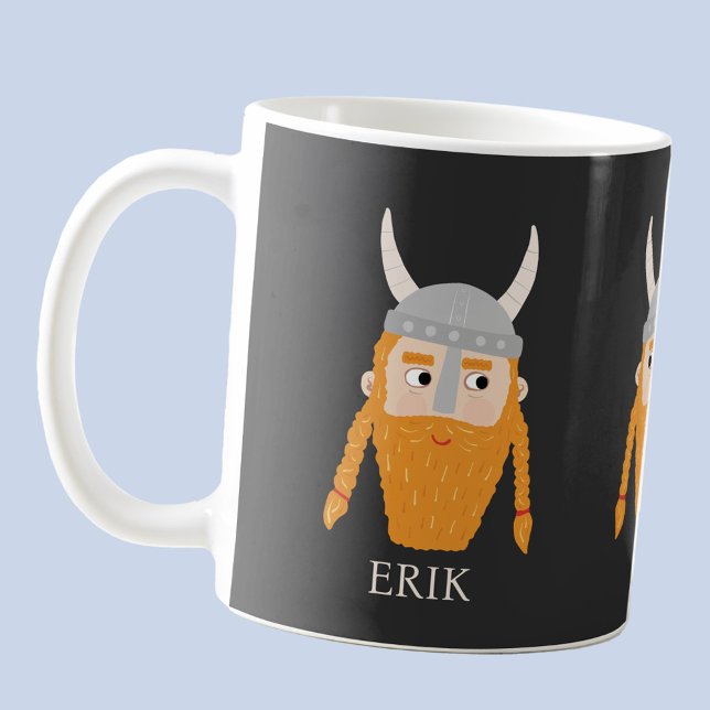 Funny Viking Personlig Kaffemugg (Fun Viking personalized custom name coffee mug)