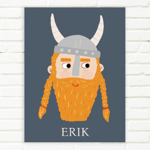 Funny Viking Personlig Poster