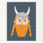 Funny Viking Poster<br><div class="desc">En roligt Viking,  perfekt för din favoritskandinaviska. Originalkonst av Nic Squirrell.</div>