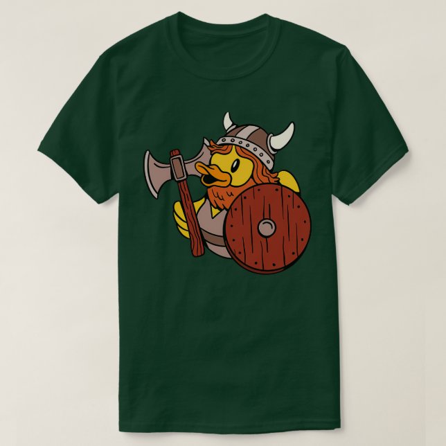 Funny Viking Rubber Anka Ax Shield Helmet Beard Gi T Shirt (Design framsida)