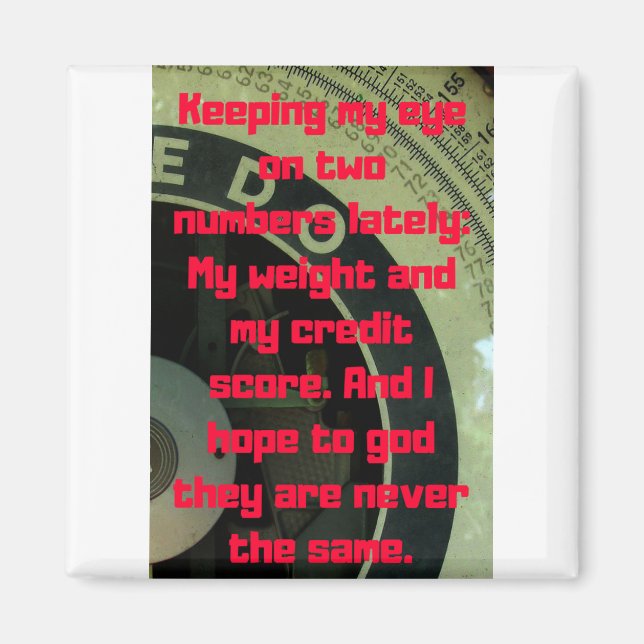 Funny viktförlust magnet (Framsidan)