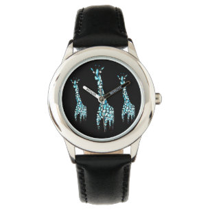 Funny Vilda djur Blue Giraffe Armbandsur
