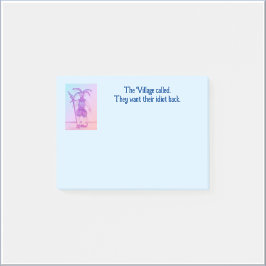 Funny Village Idiot Post-it Block