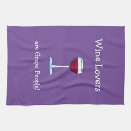 Funny Vin Älskare Kökshandduk